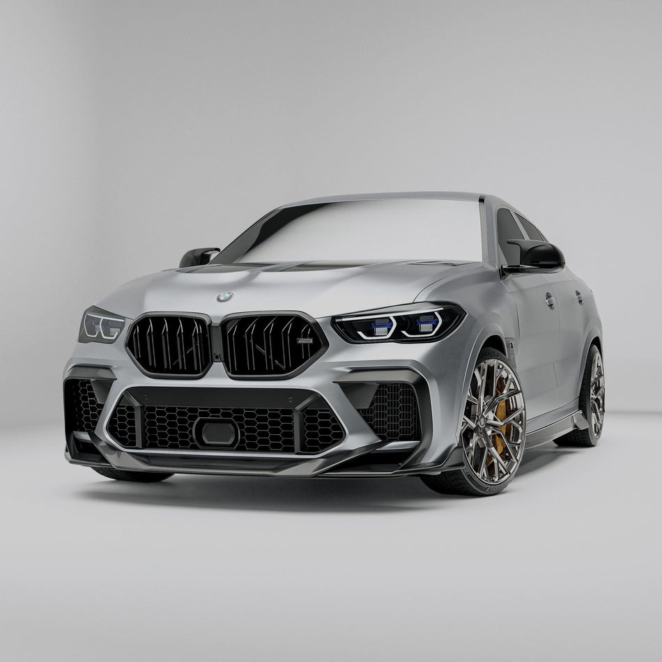 Revozport Front Lip BMW X6M F96 PRE LCI Carbon Fiber Front Lip