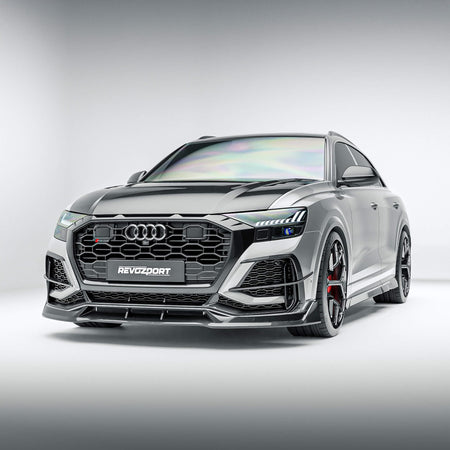 Revozport Front Lips / Splitters Audi RSQ8 Pre-LCI Carbon Fiber Front Lip