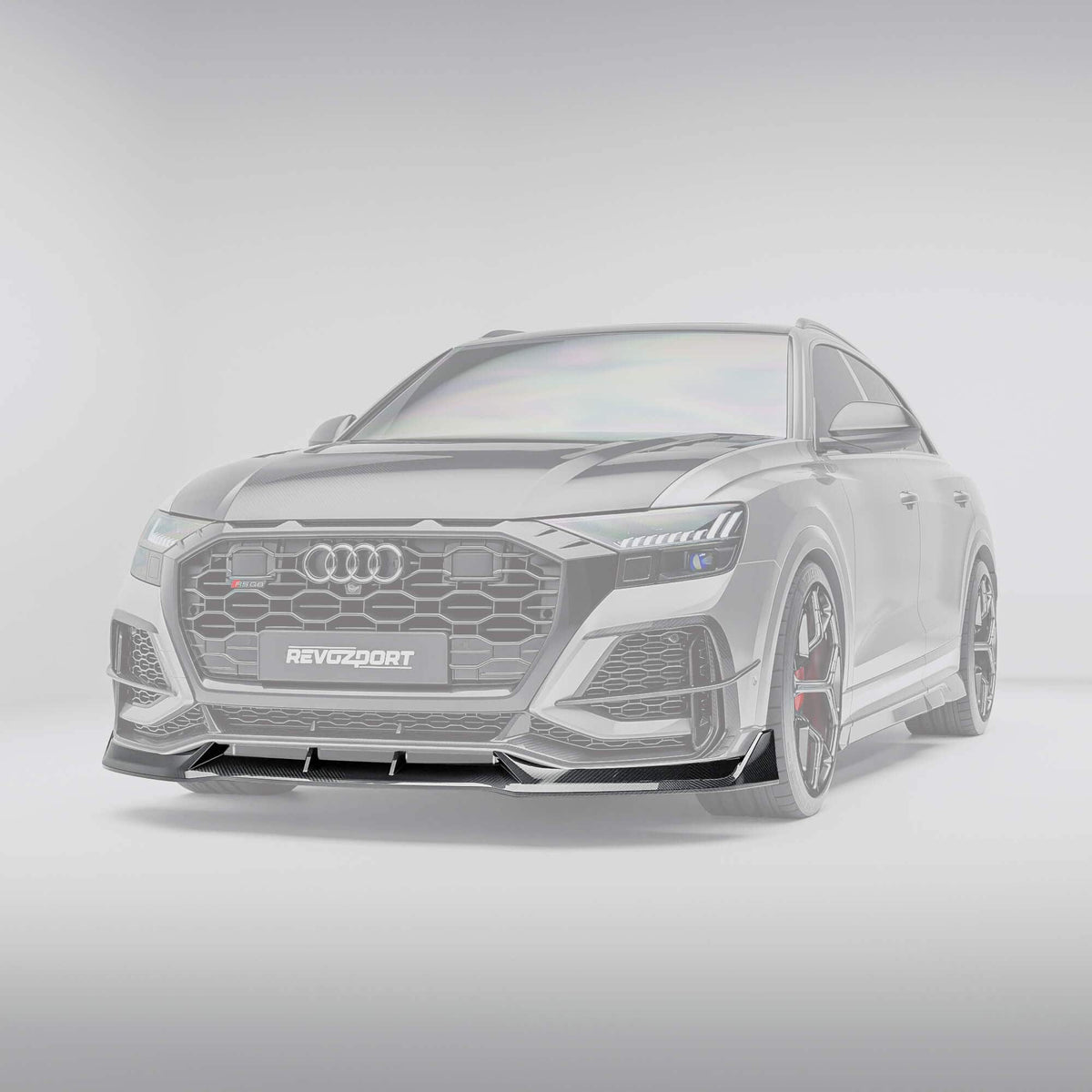 Revozport Front Lips / Splitters Audi RSQ8 Pre-LCI Carbon Fiber Front Lip