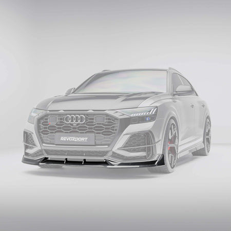 Revozport Front Lips / Splitters Audi RSQ8 Pre-LCI Carbon Fiber Front Lip