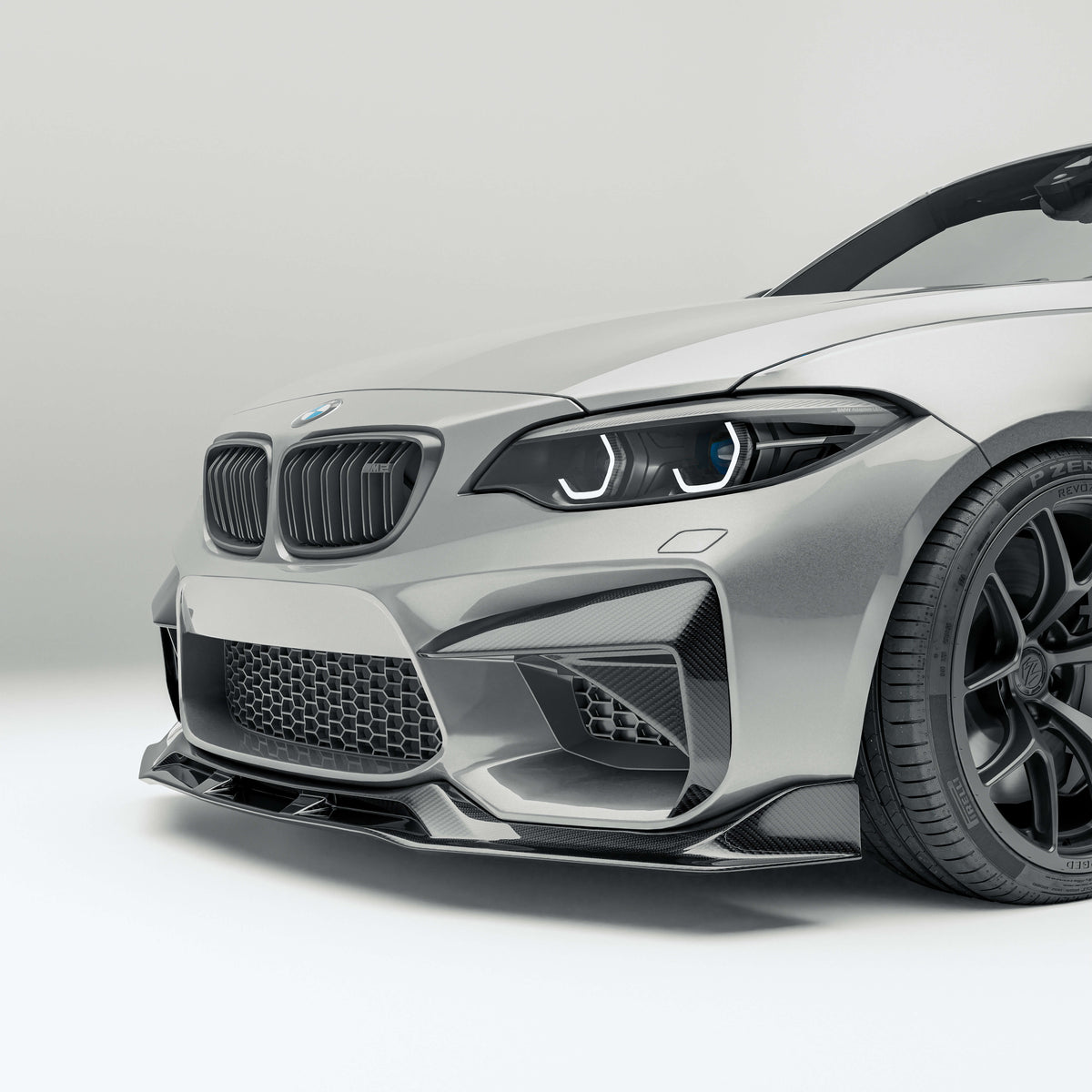 Revozport Front Lips / Splitters BMW M2 F87 N55 Carbon Front Lip