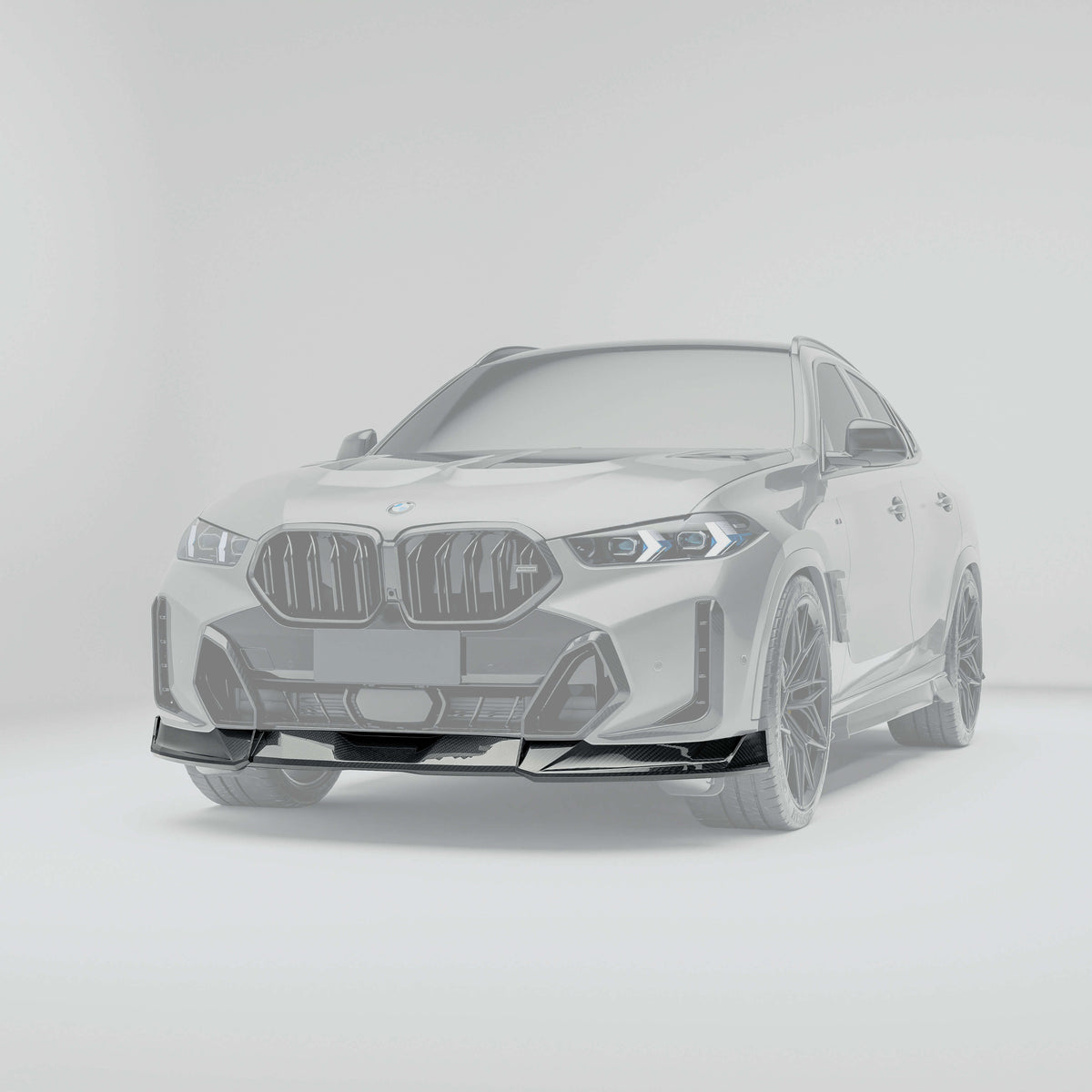 Revozport Front Lips / Splitters BMW X6 G06 LCI Carbon Fiber Front Lip