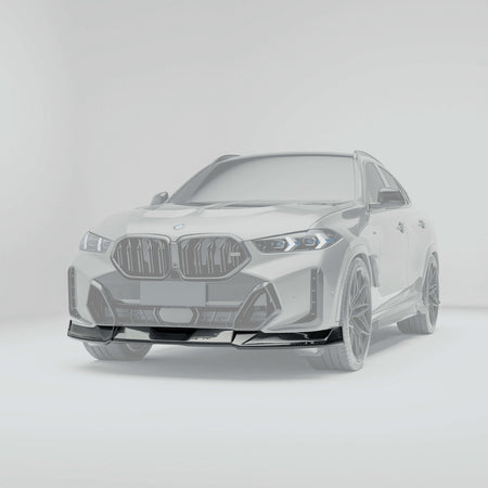 Revozport Front Lips / Splitters BMW X6 G06 LCI Carbon Fiber Front Lip