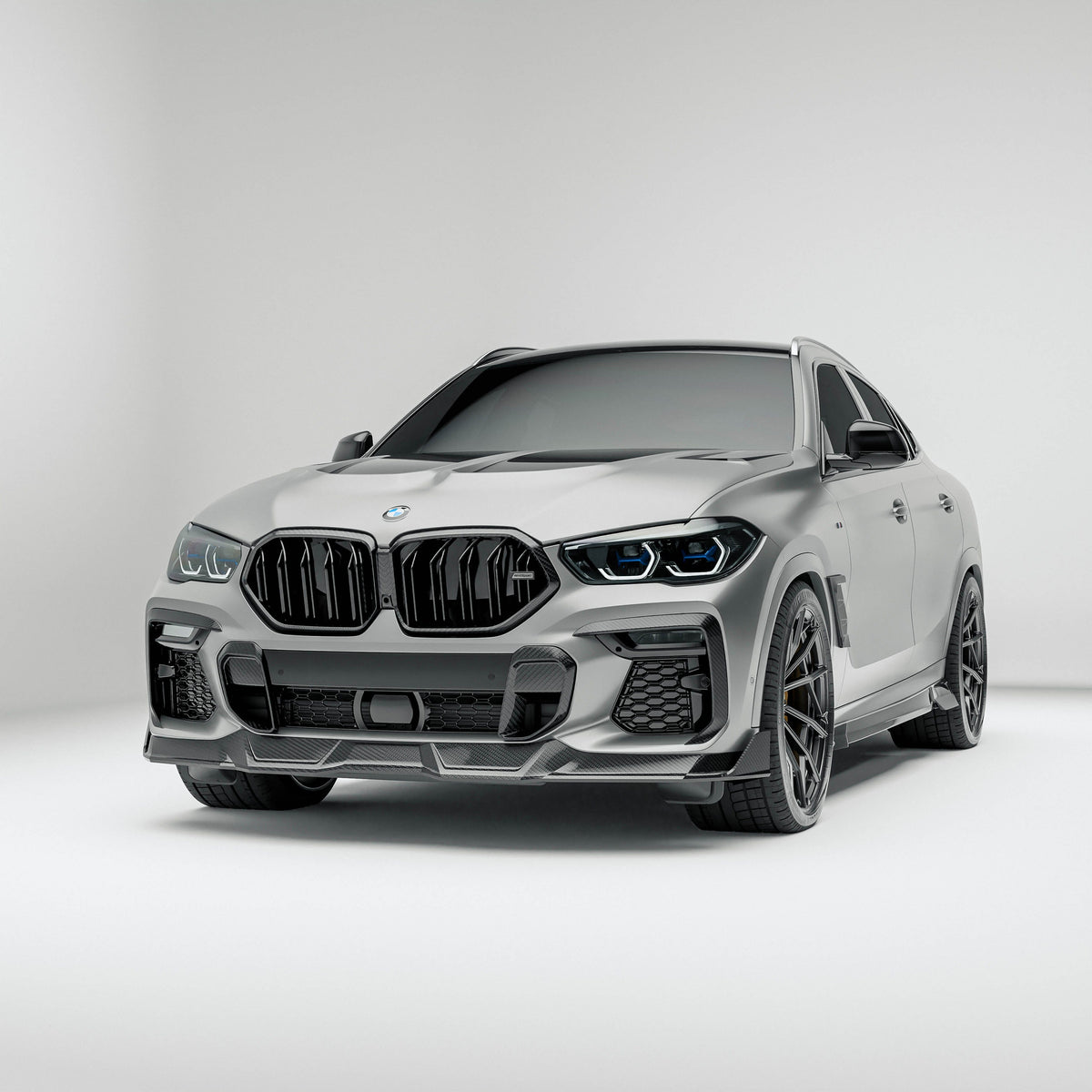Revozport Front Lips / Splitters BMW X6 G06 Pre-LCI Carbon Fiber Front Lip