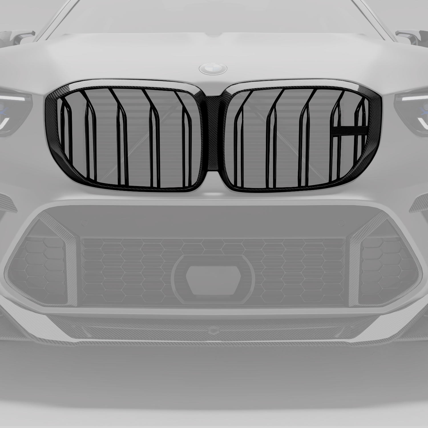Revozport Grille BMW X5M F95 PRE LCI Carbon Fiber Front Grill