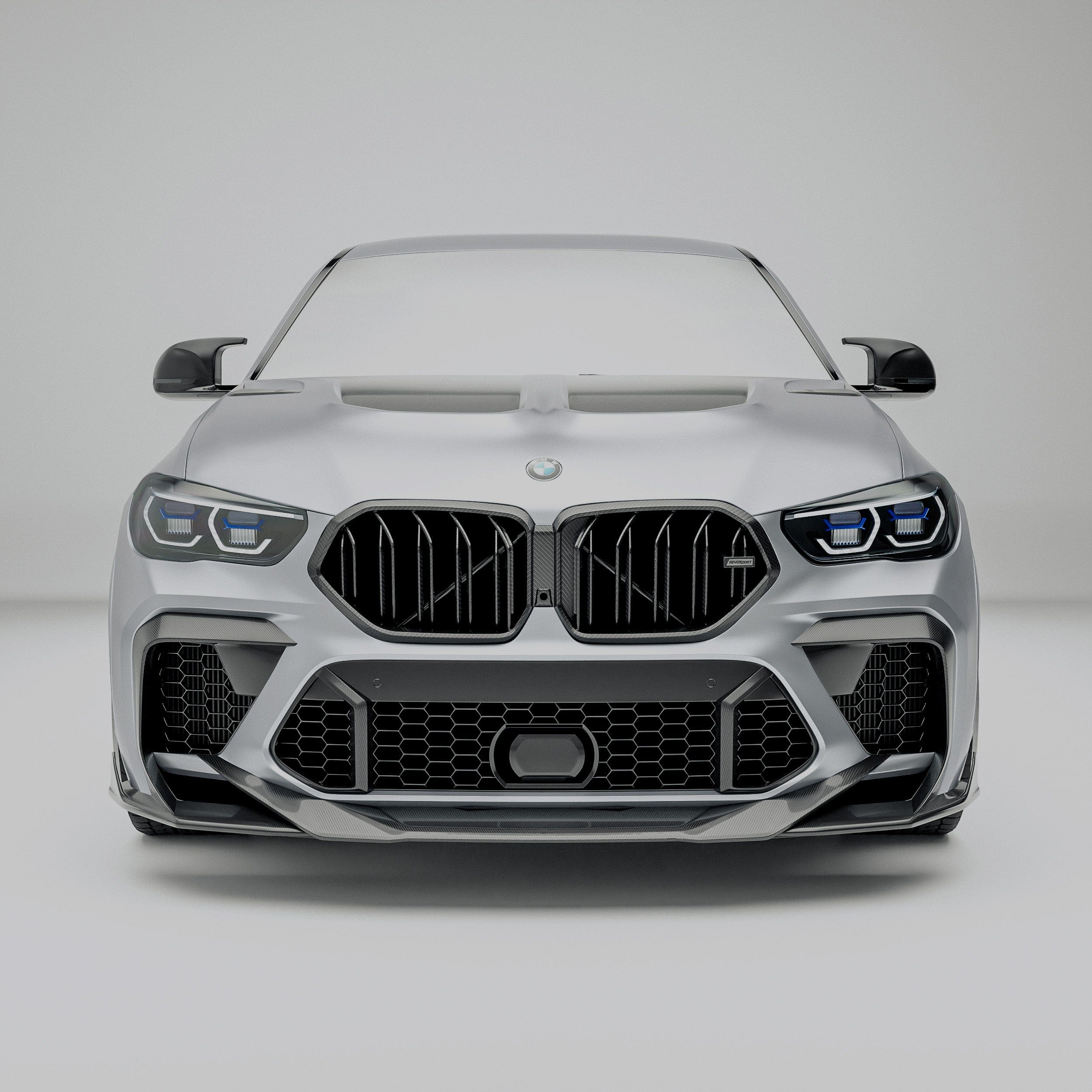 Revozport Grille BMW X6M F96 PRE LCI Carbon Fiber Air Intake Trim