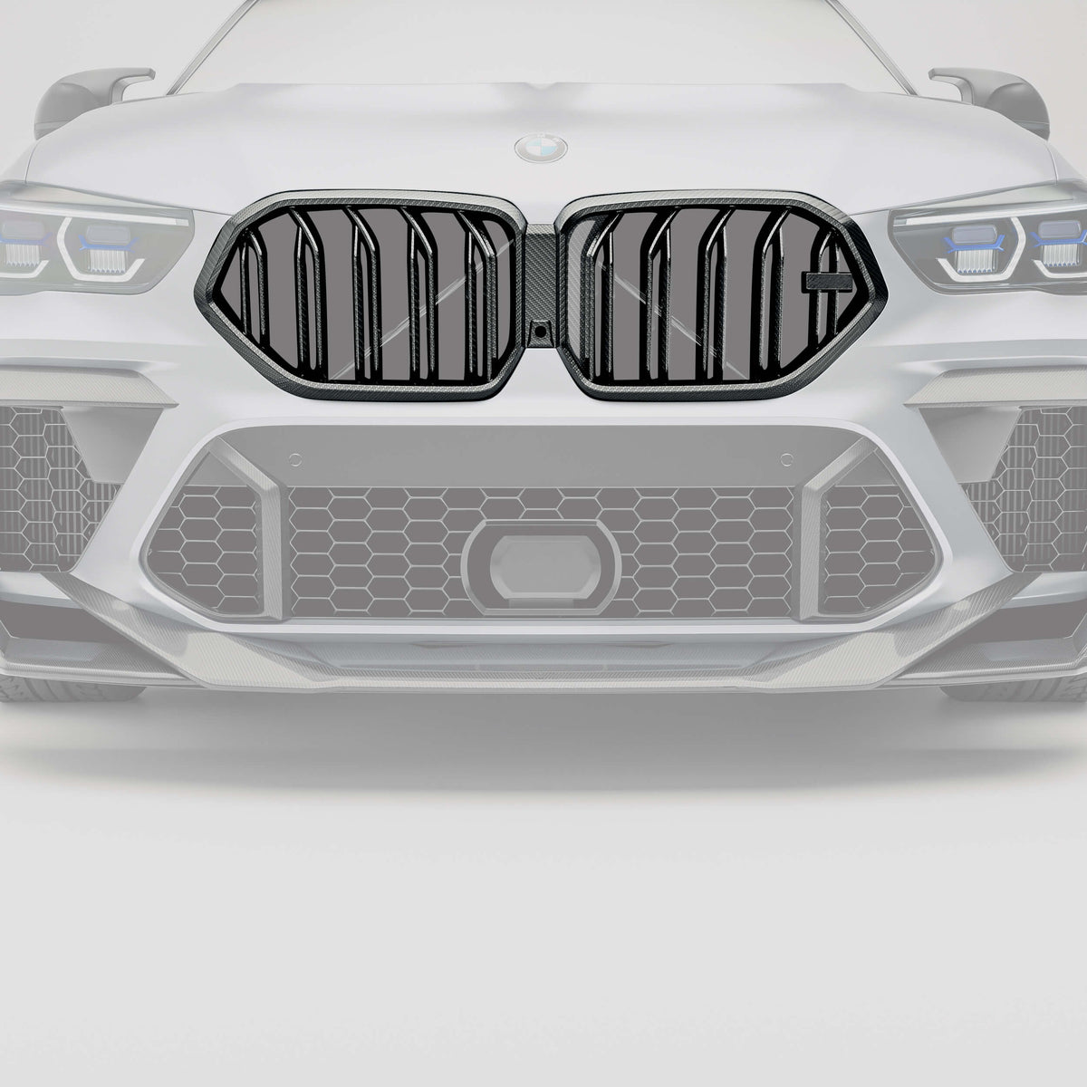 Revozport Grille BMW X6M F96 PRE LCI Carbon Fiber Grille