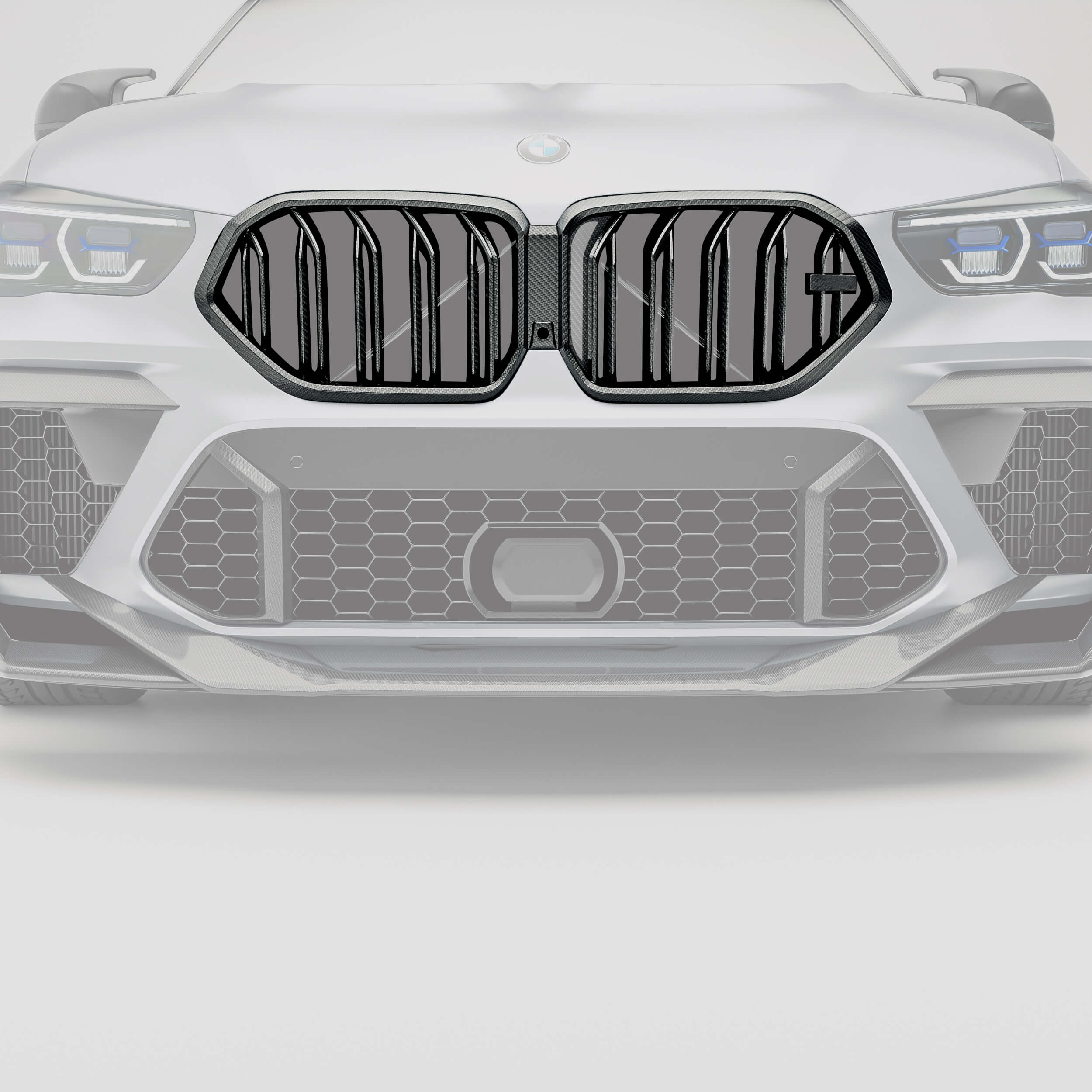 Revozport Grille BMW X6M F96 PRE LCI Carbon Fiber Grille