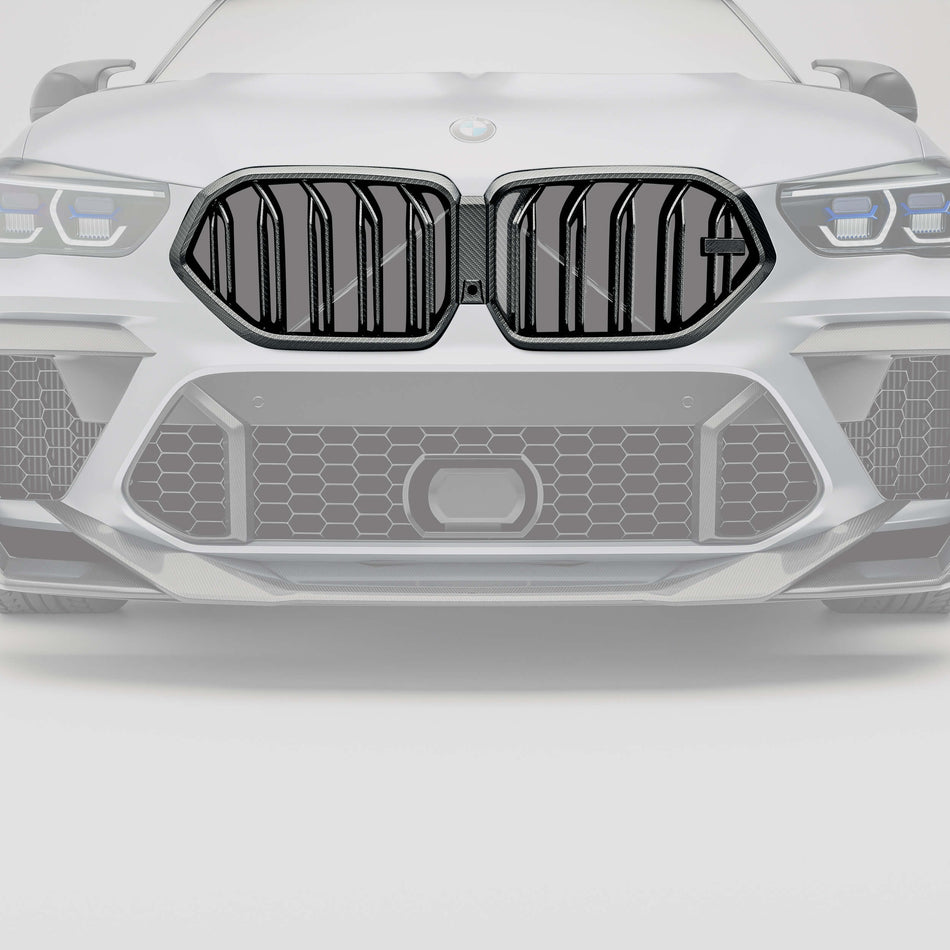 Revozport Grille BMW X6M F96 PRE LCI Carbon Fiber Grille