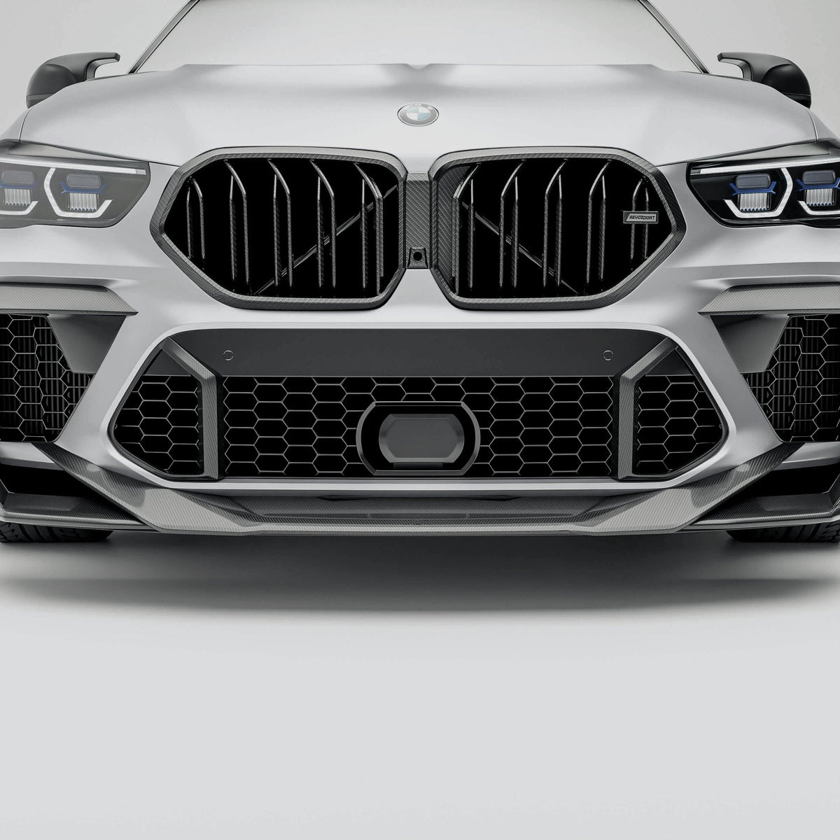 Revozport Grille BMW X6M F96 PRE LCI Carbon Fiber Grille