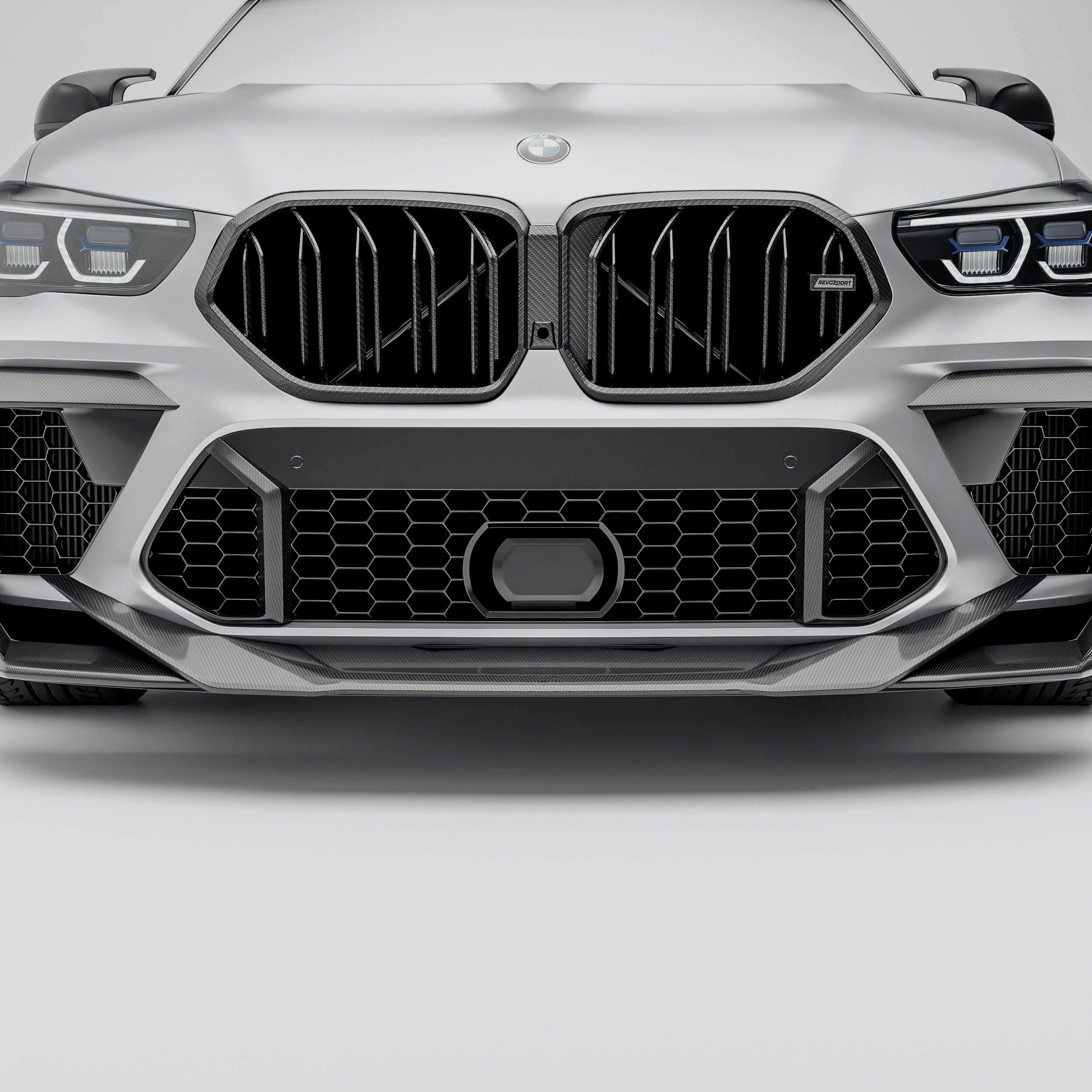 Revozport Grille BMW X6M F96 PRE LCI Carbon Fiber Grille