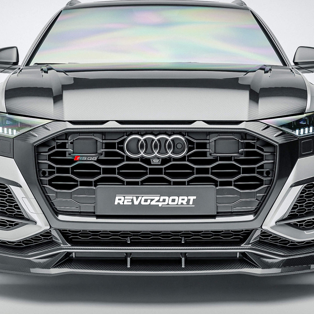 Revozport Grilles & Trim Audi RSQ8 Pre-LCI Carbon Fiber Front Grille Add-On