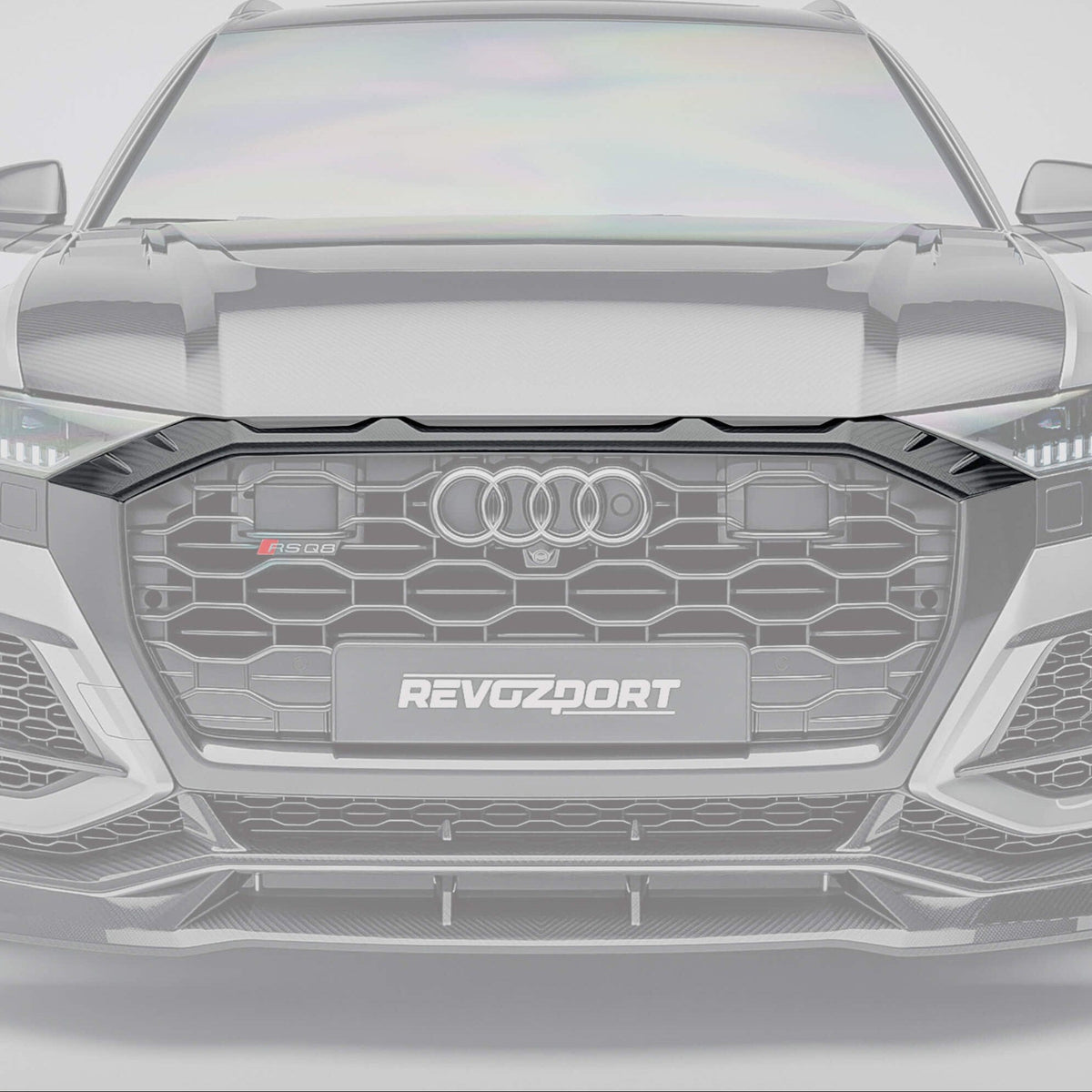 Revozport Grilles & Trim Audi RSQ8 Pre-LCI Carbon Fiber Front Grille Add-On