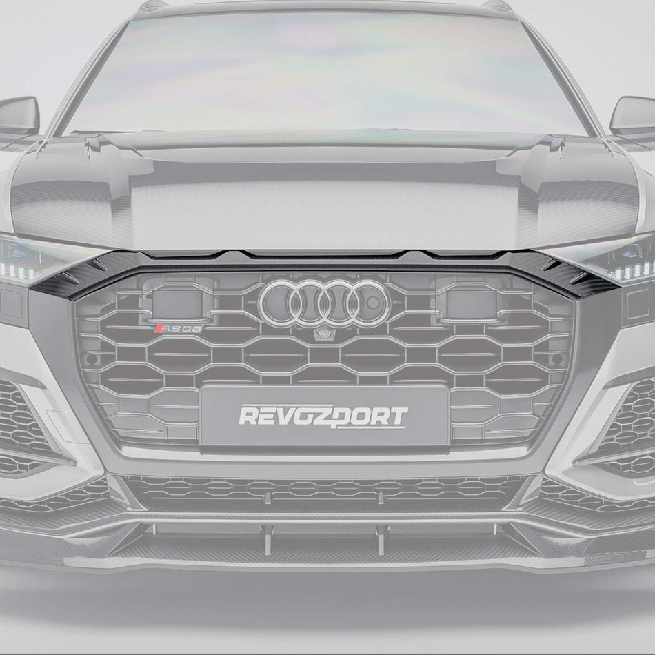 Revozport Grilles & Trim Audi RSQ8 Pre-LCI Carbon Fiber Front Grille Add-On