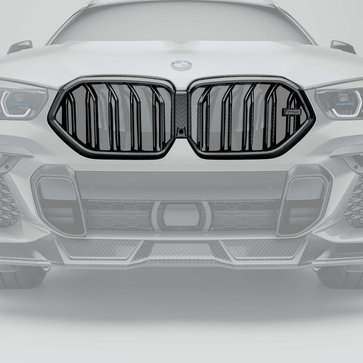Revozport Grilles & Trim BMW X6 G06 Pre-LCI Carbon Fiber Front Grille