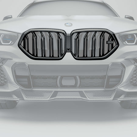 Revozport Grilles & Trim BMW X6 G06 Pre-LCI Carbon Fiber Front Grille
