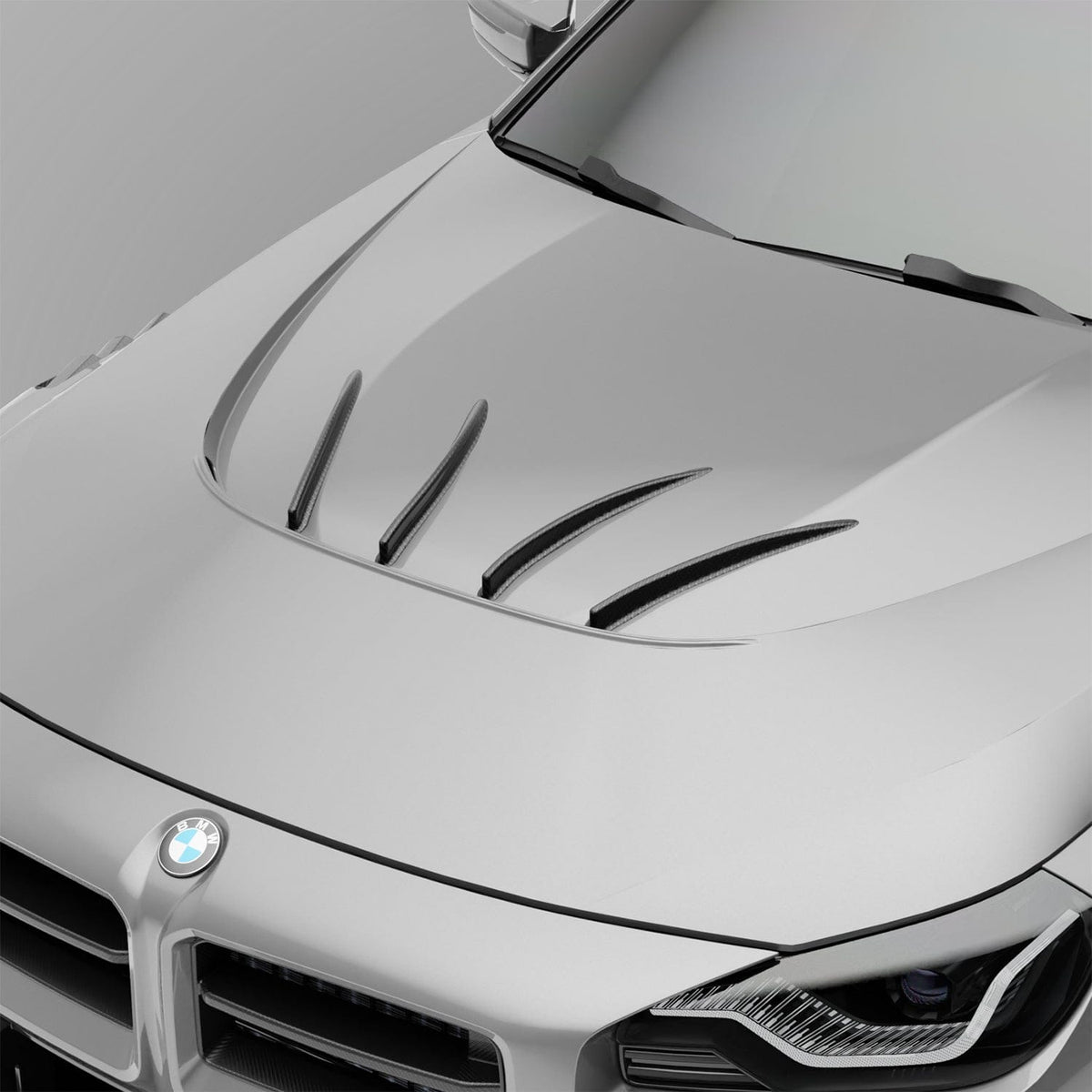 Revozport Hood BMW M2 G87 Carbon Fiber Race Car Hood Strakes