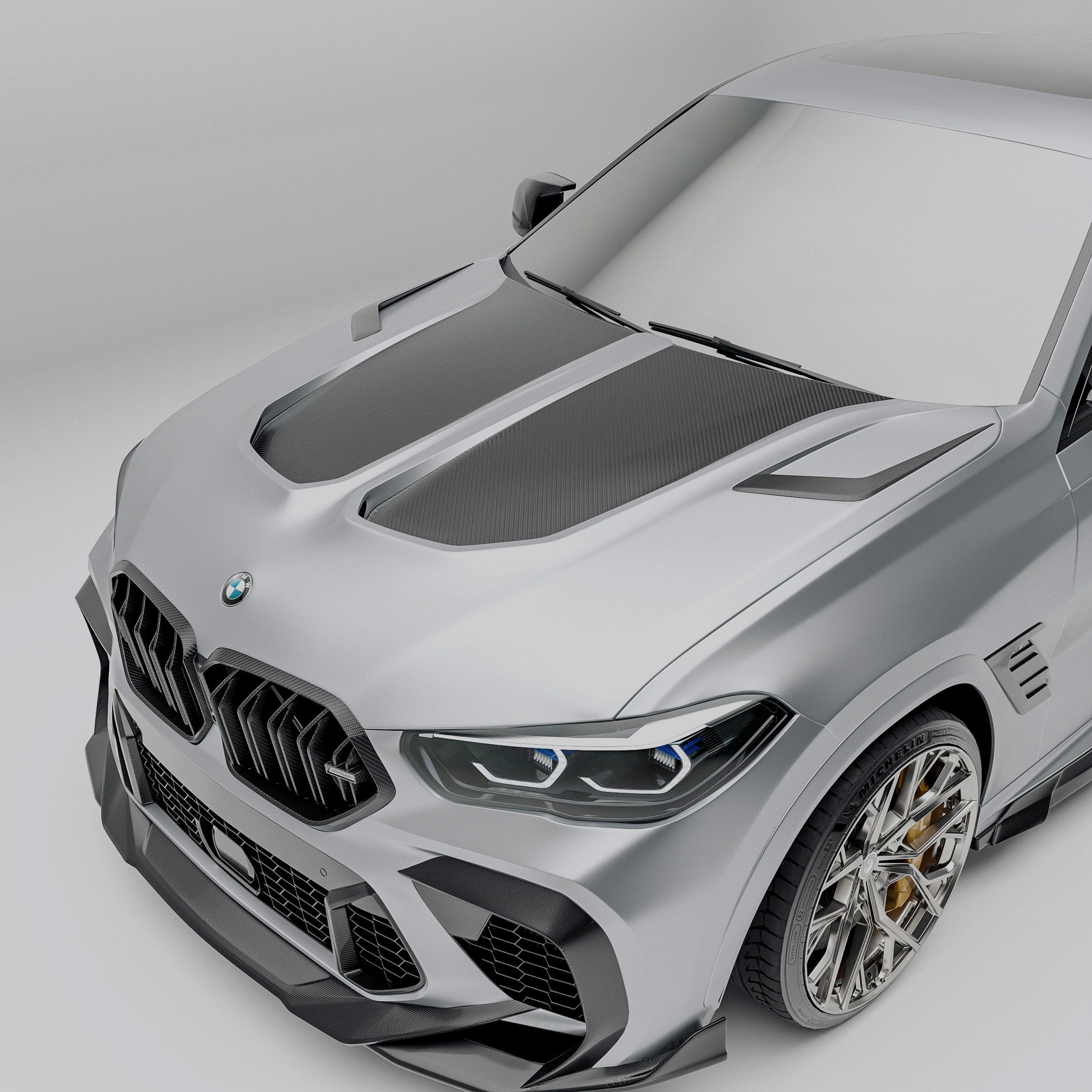 Revozport Hood BMW X6M F96 PRE LCI Carbon Fiber Hood
