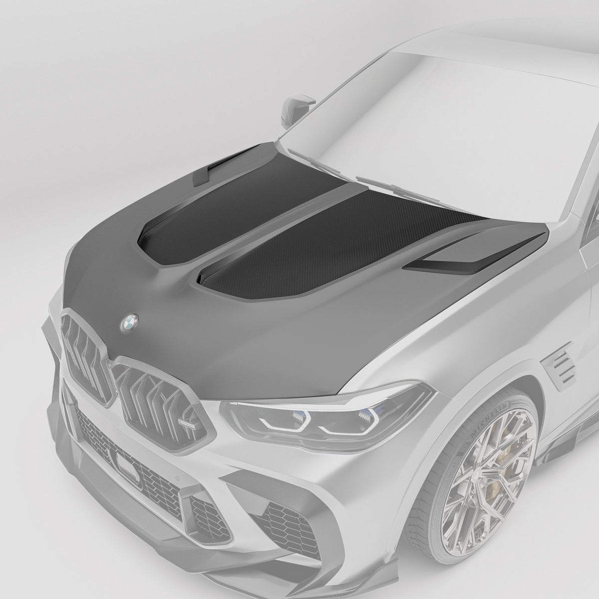 Revozport Hood BMW X6M F96 PRE LCI Carbon Fiber Hood