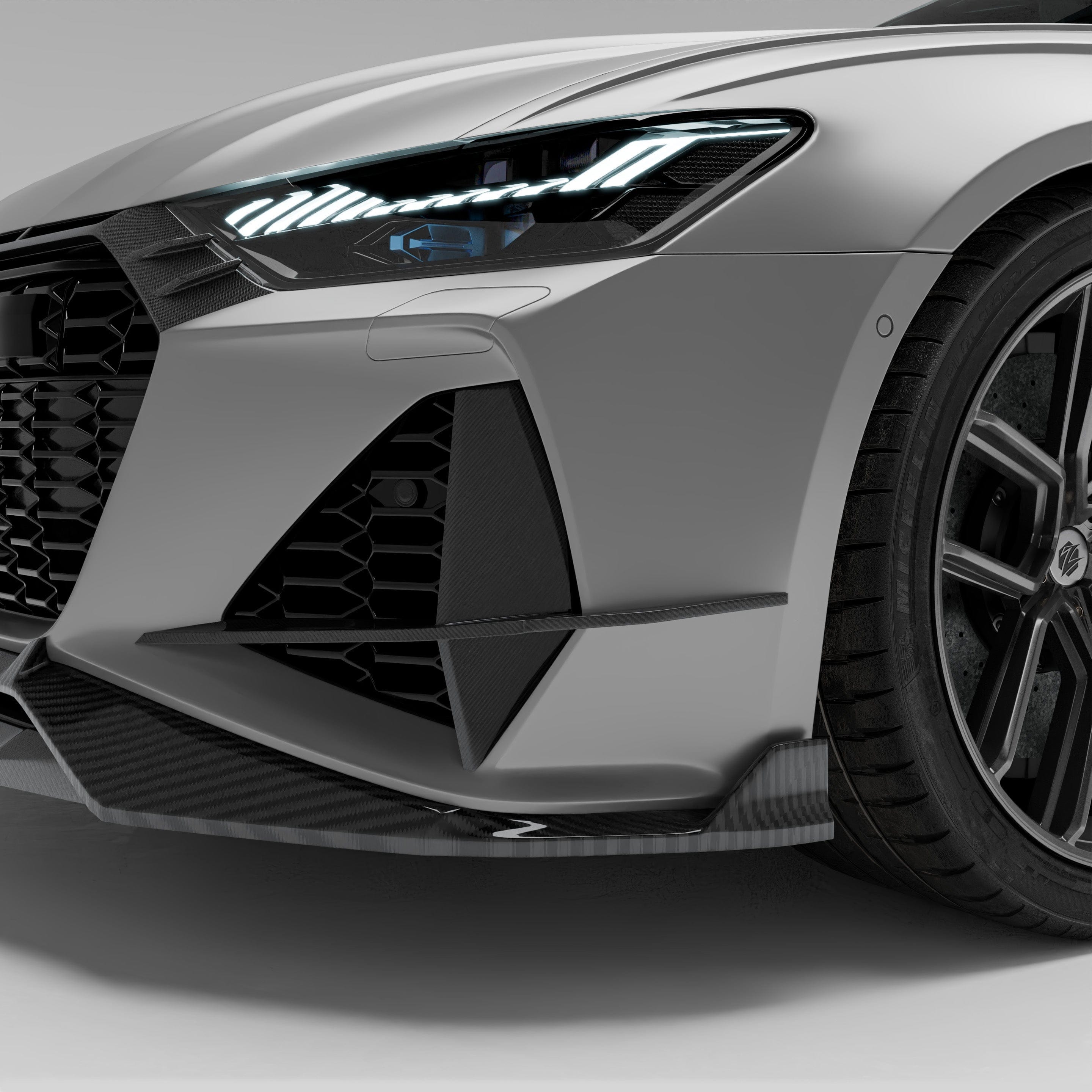 Revozport Misc. Exterior Audi RS6 C8 Carbon Fiber Canards