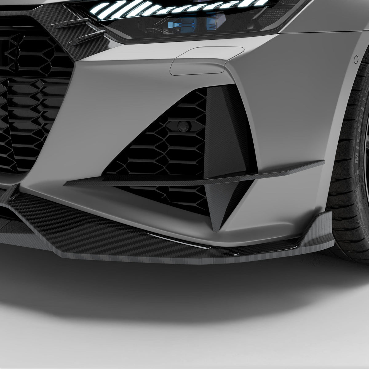Revozport Misc. Exterior Audi RS6 C8 Carbon Fiber Canards