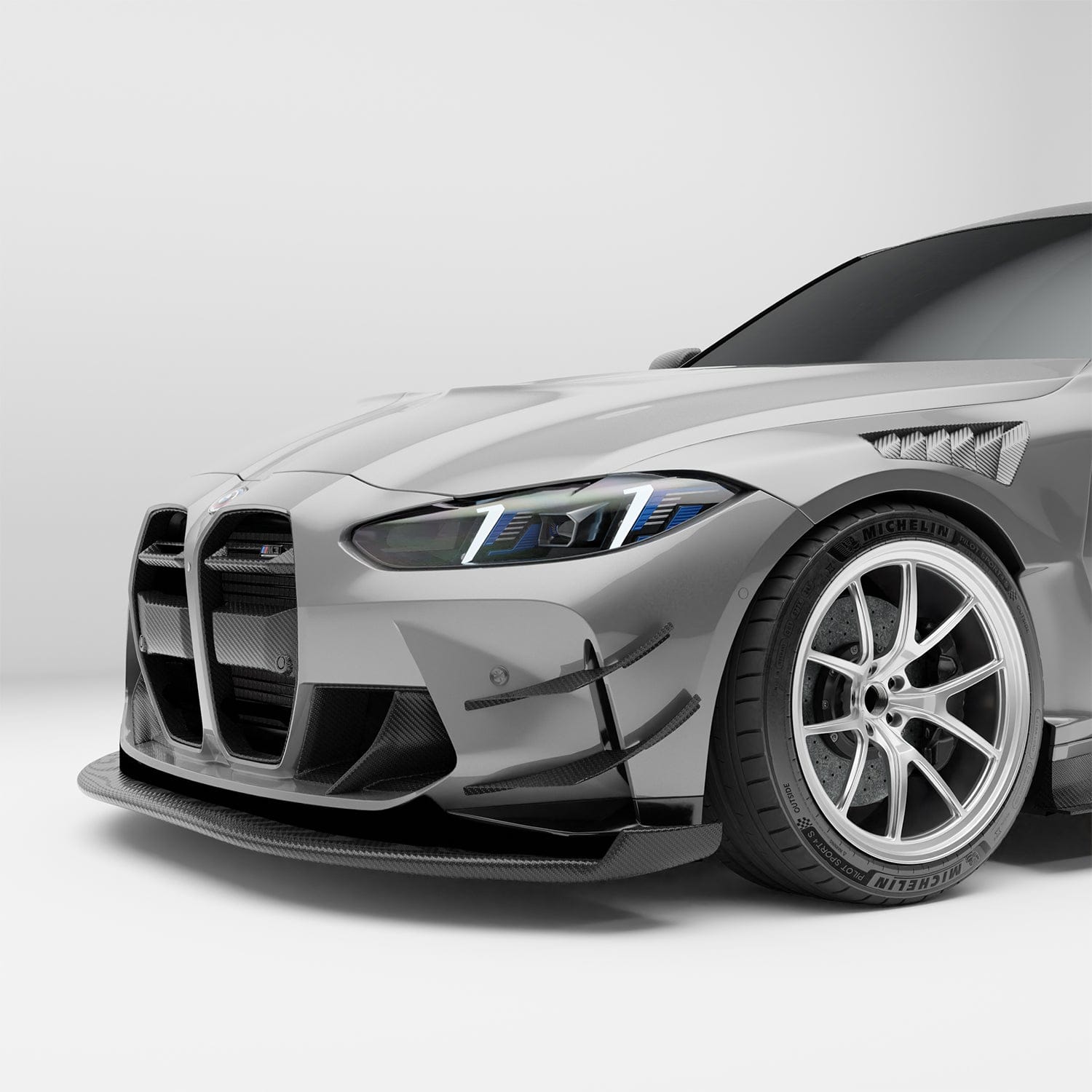 Revozport Misc. Exterior BMW M3 G80 Carbon Fiber Aero Front Bumper Canards