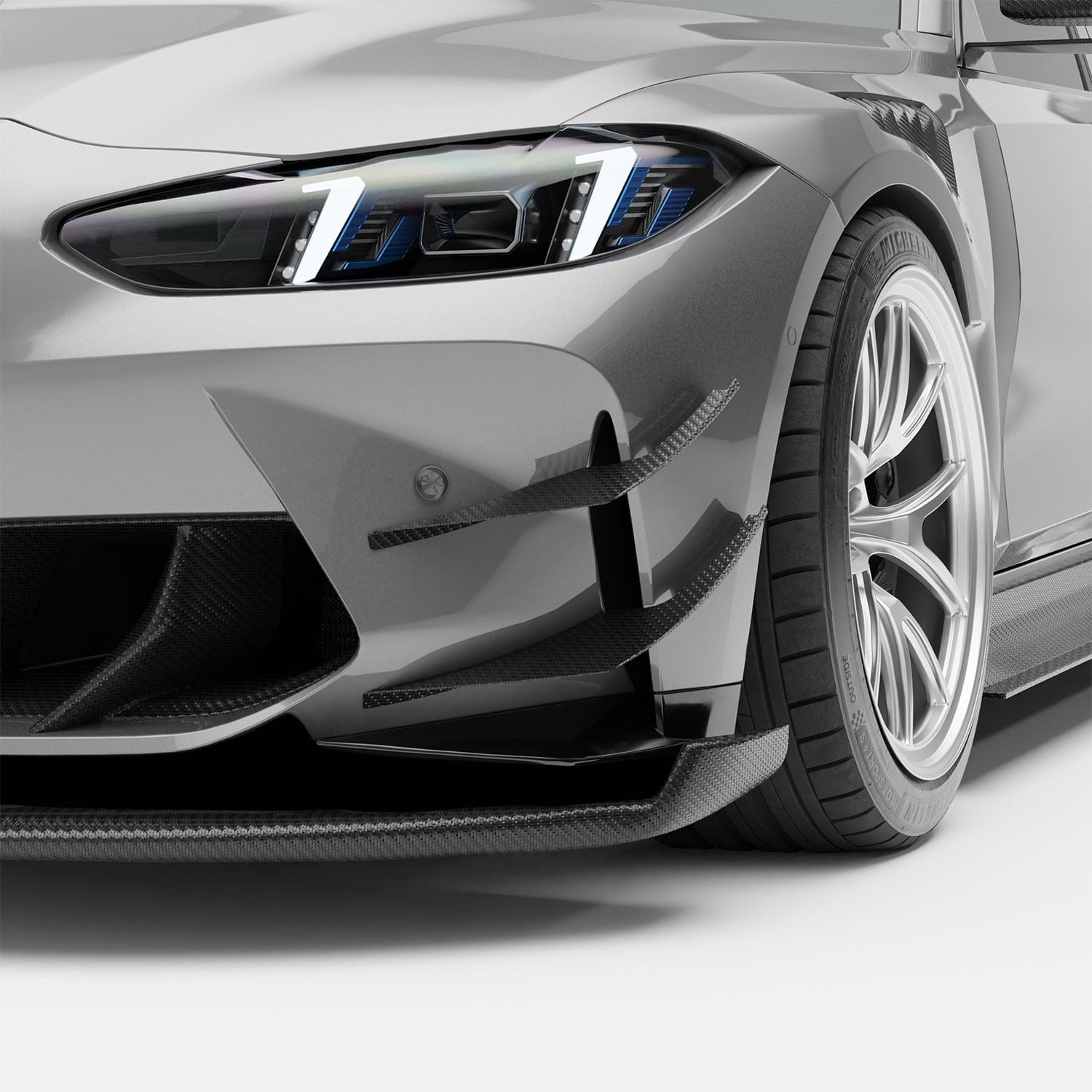 Revozport Misc. Exterior BMW M3 G80 Carbon Fiber Aero Front Bumper Canards
