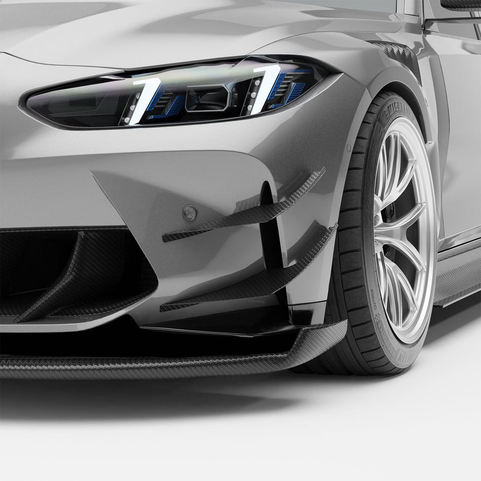 Revozport Misc. Exterior BMW M3 G80 Carbon Fiber Aero Front Bumper Canards