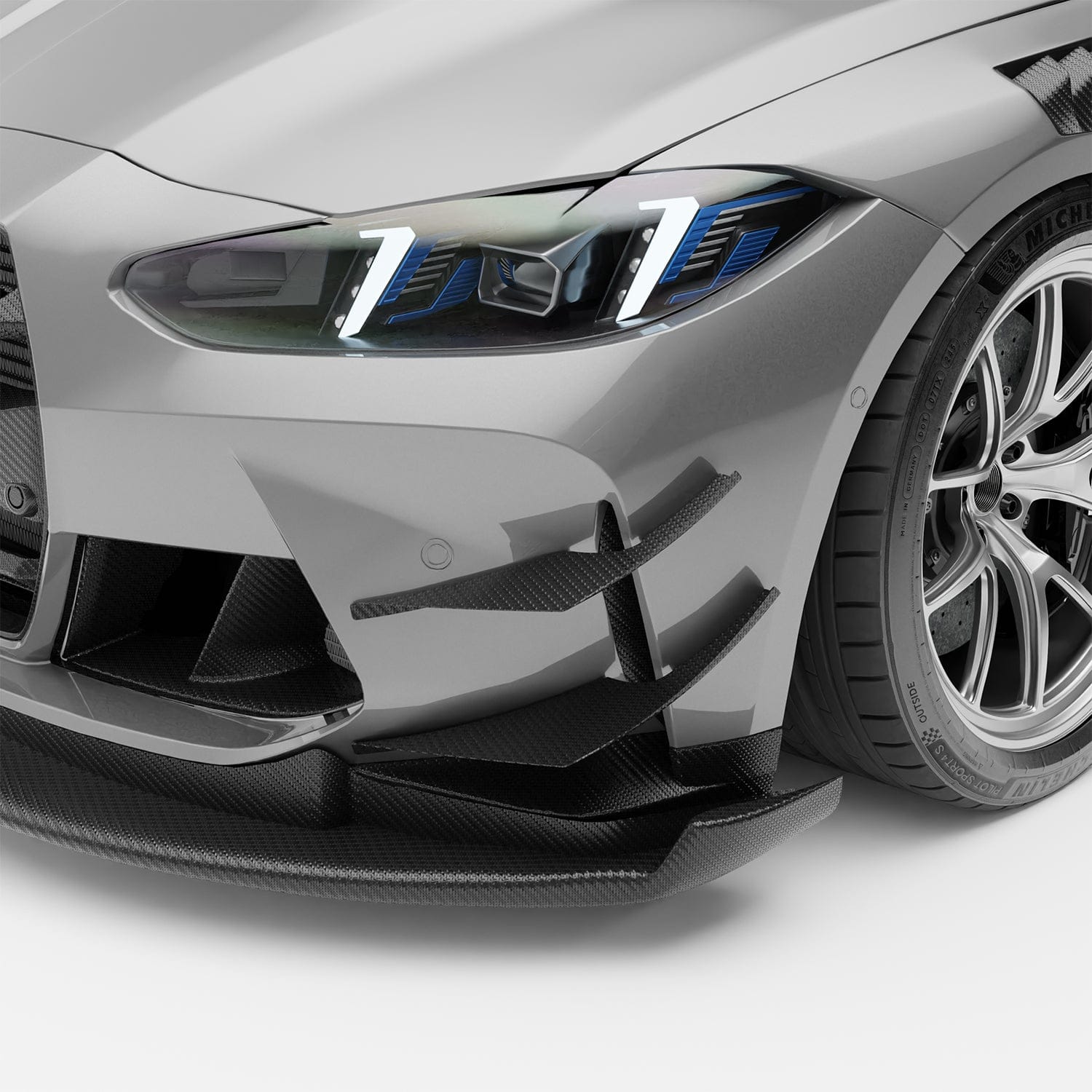 Revozport Misc. Exterior BMW M4 G82 Carbon Fiber Front Bumper Canards
