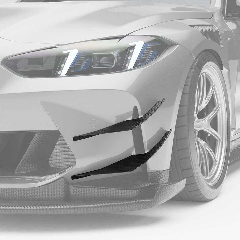 Revozport Misc. Exterior BMW M4 G82 Carbon Fiber Front Bumper Canards