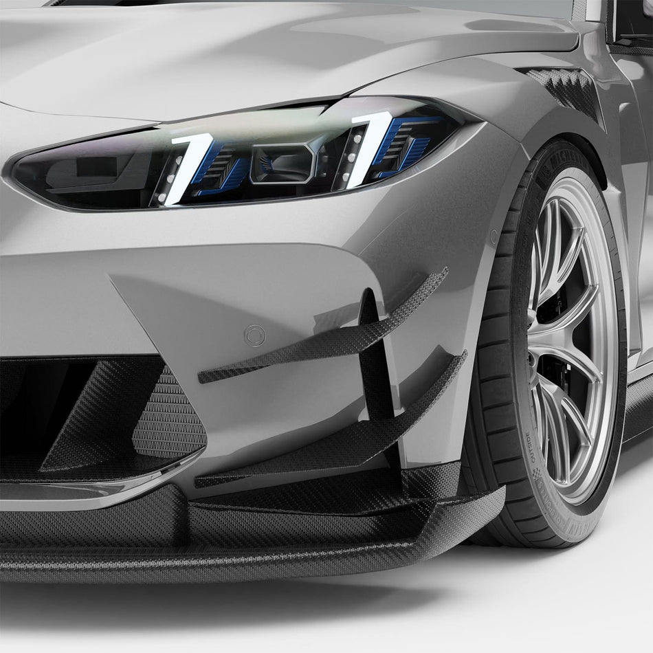 Revozport Misc. Exterior BMW M4 G82 Carbon Fiber Front Bumper Canards