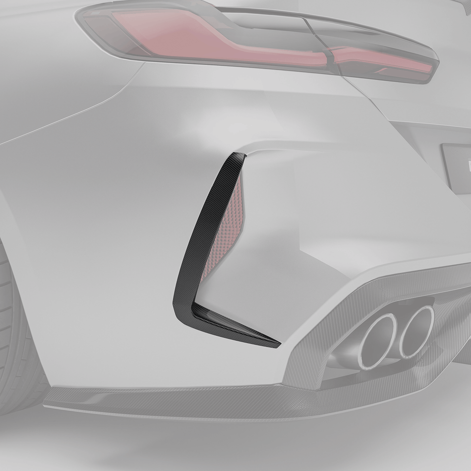 Revozport Misc. Exterior BMW M8 F91 F92 F93 Carbon Fiber Rear Bumper Canards