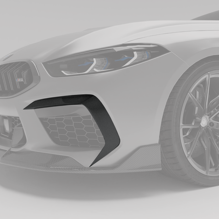 Revozport Misc. Exterior BMW M8 F93 Carbon Fiber Front Bumper Canards