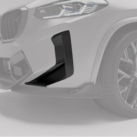 Revozport Misc. Exterior BMW X3M F97 LCI Carbon Fiber Front Bumper Air Intake Covers