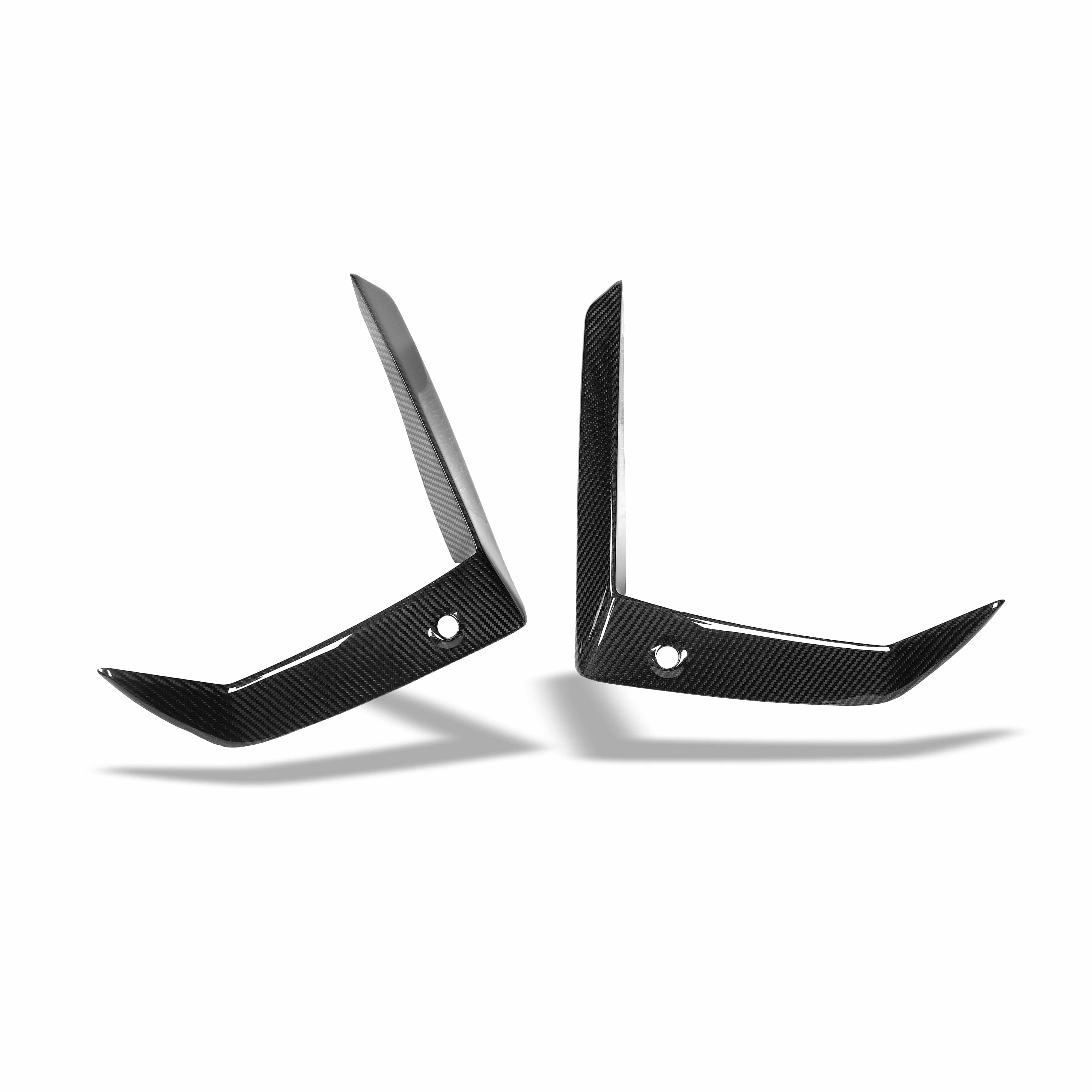 Revozport Misc. Exterior BMW X5M F95 PRE LCI Carbon Fiber Front Bumper Canards