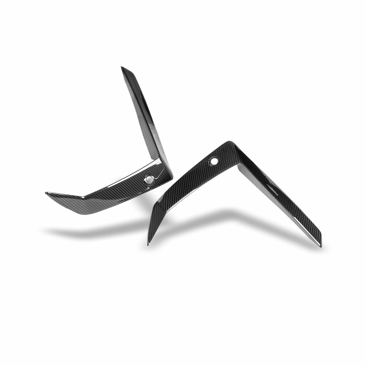Revozport Misc. Exterior BMW X5M F95 PRE LCI Carbon Fiber Front Bumper Canards