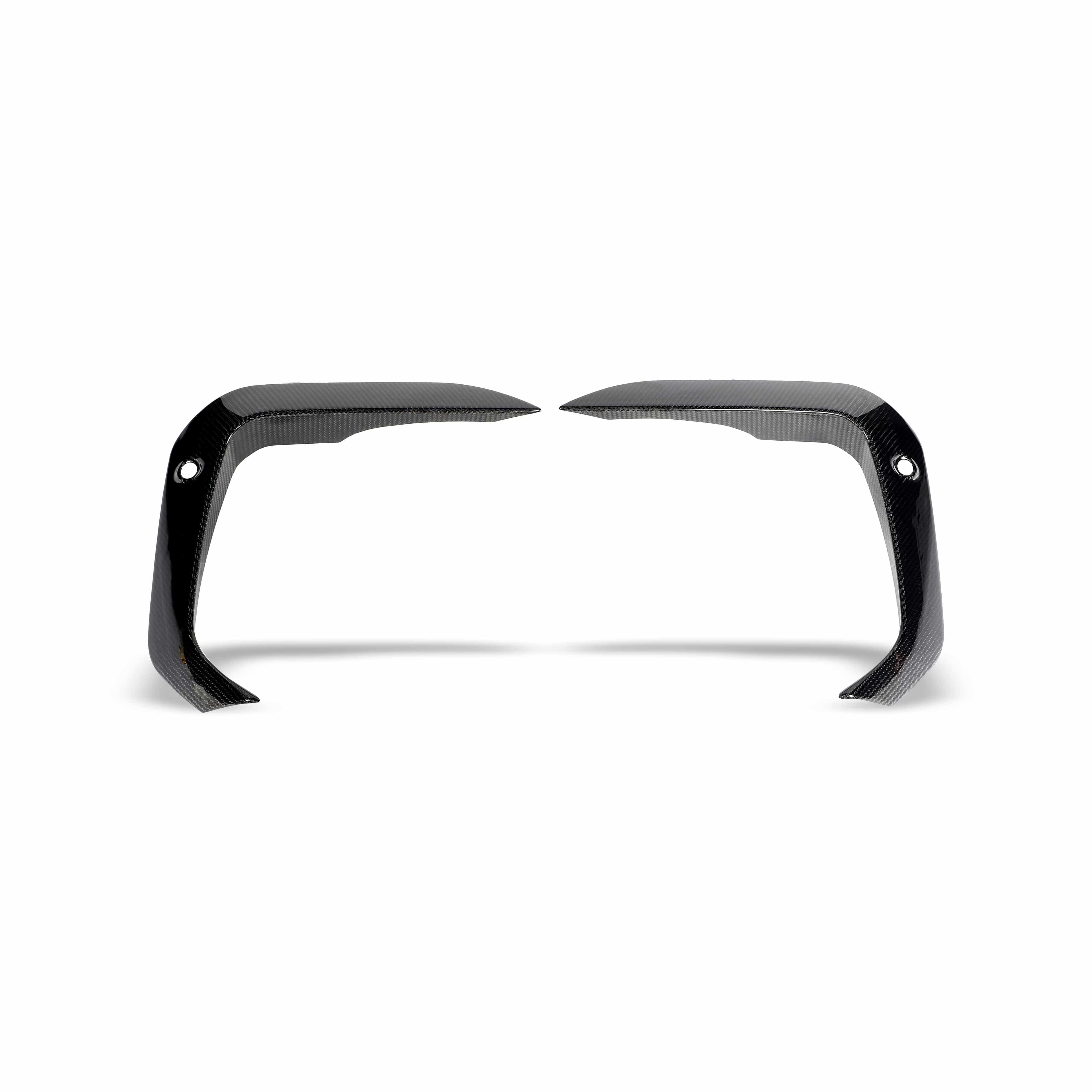 Revozport Misc. Exterior BMW X6M F96 PRE LCI Carbon Fiber Front Bumper Canards