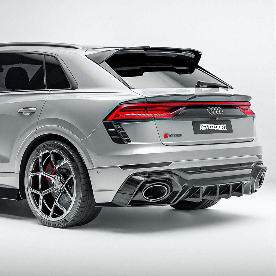 Revozport Rear Diffuser Audi RSQ8 Pre-LCI Carbon Fiber Rear Diffuser