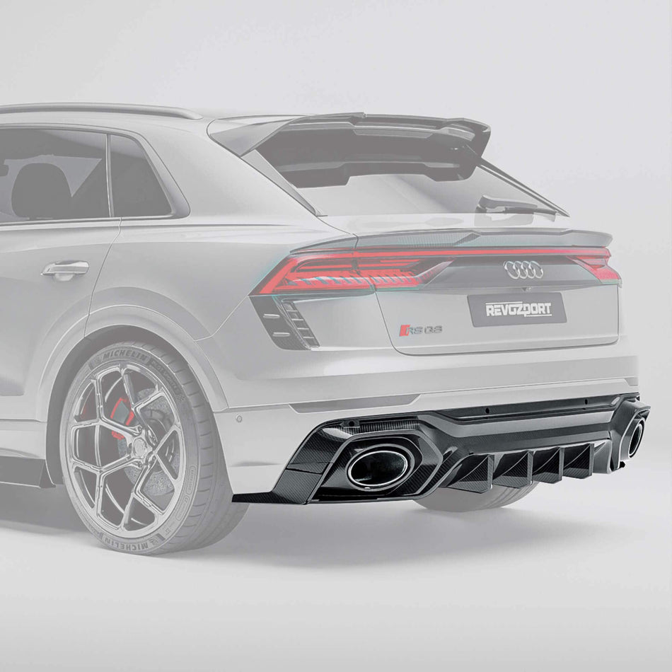 Revozport Rear Diffuser Audi RSQ8 Pre-LCI Carbon Fiber Rear Diffuser