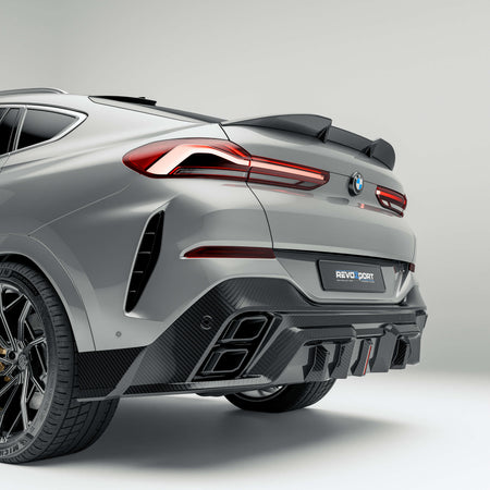 Revozport Rear Diffuser BMW X6 G06 LCI Carbon Fiber Rear Diffuser