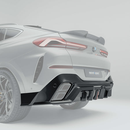 Revozport Rear Diffuser BMW X6 G06 Pre-LCI Carbon Fiber Rear Diffuser
