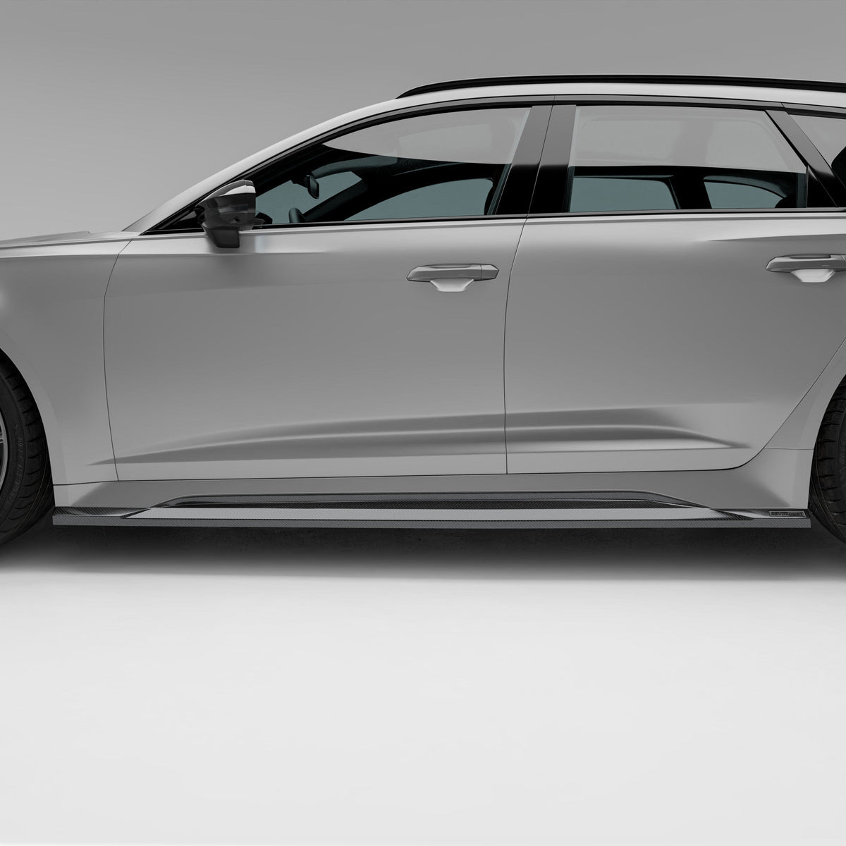 Revozport Side Skirts Audi RS6 C8 Carbon Fiber Side Skirts