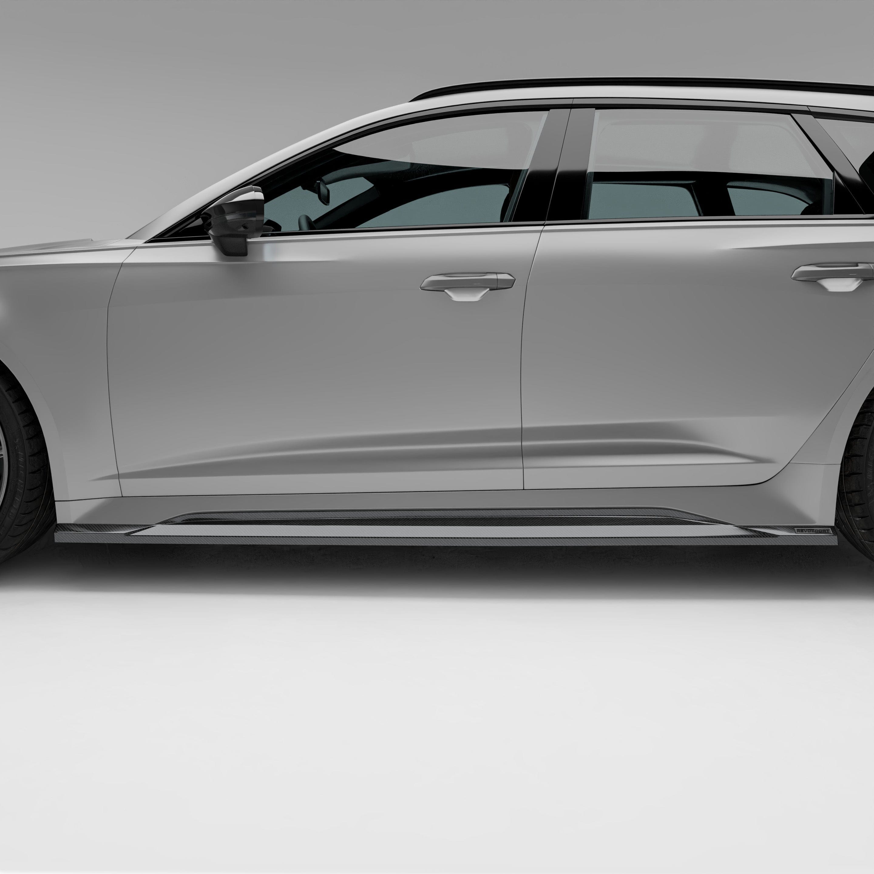 Revozport Side Skirts Audi RS6 C8 Carbon Fiber Side Skirts