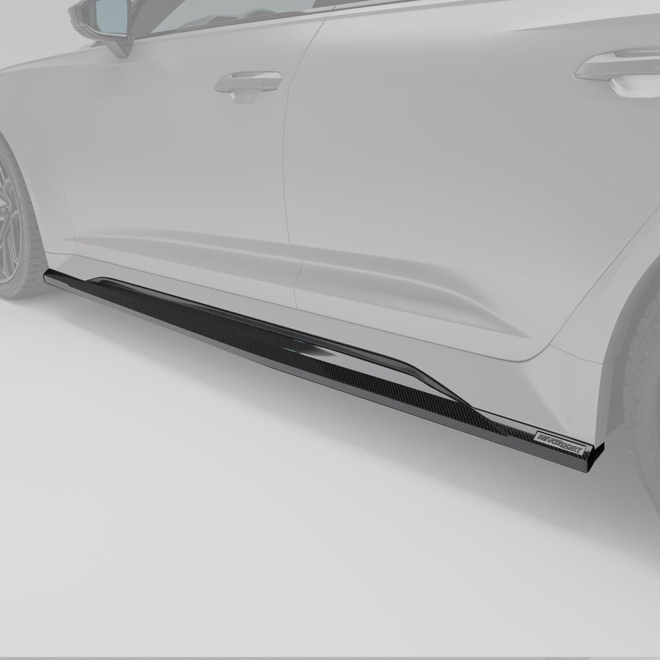 Revozport Side Skirts Audi RS6 C8 Carbon Fiber Side Skirts