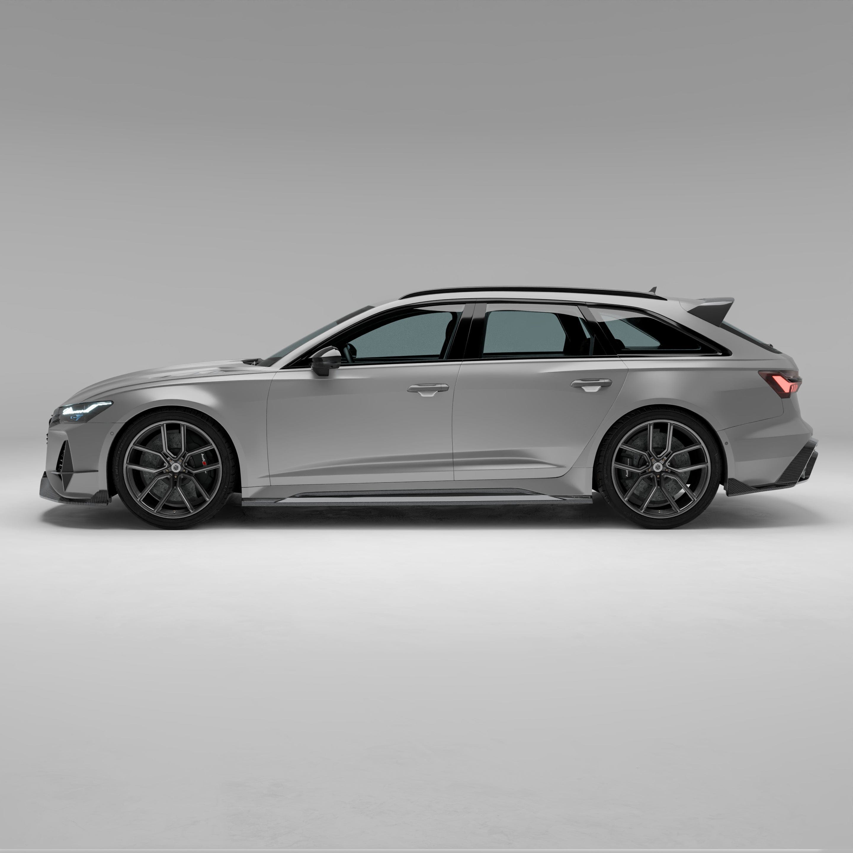 Revozport Side Skirts Audi RS6 C8 Carbon Fiber Side Skirts