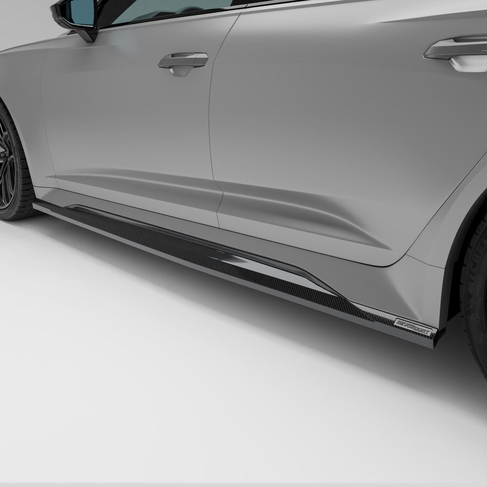 Revozport Side Skirts Audi RS6 C8 Carbon Fiber Side Skirts