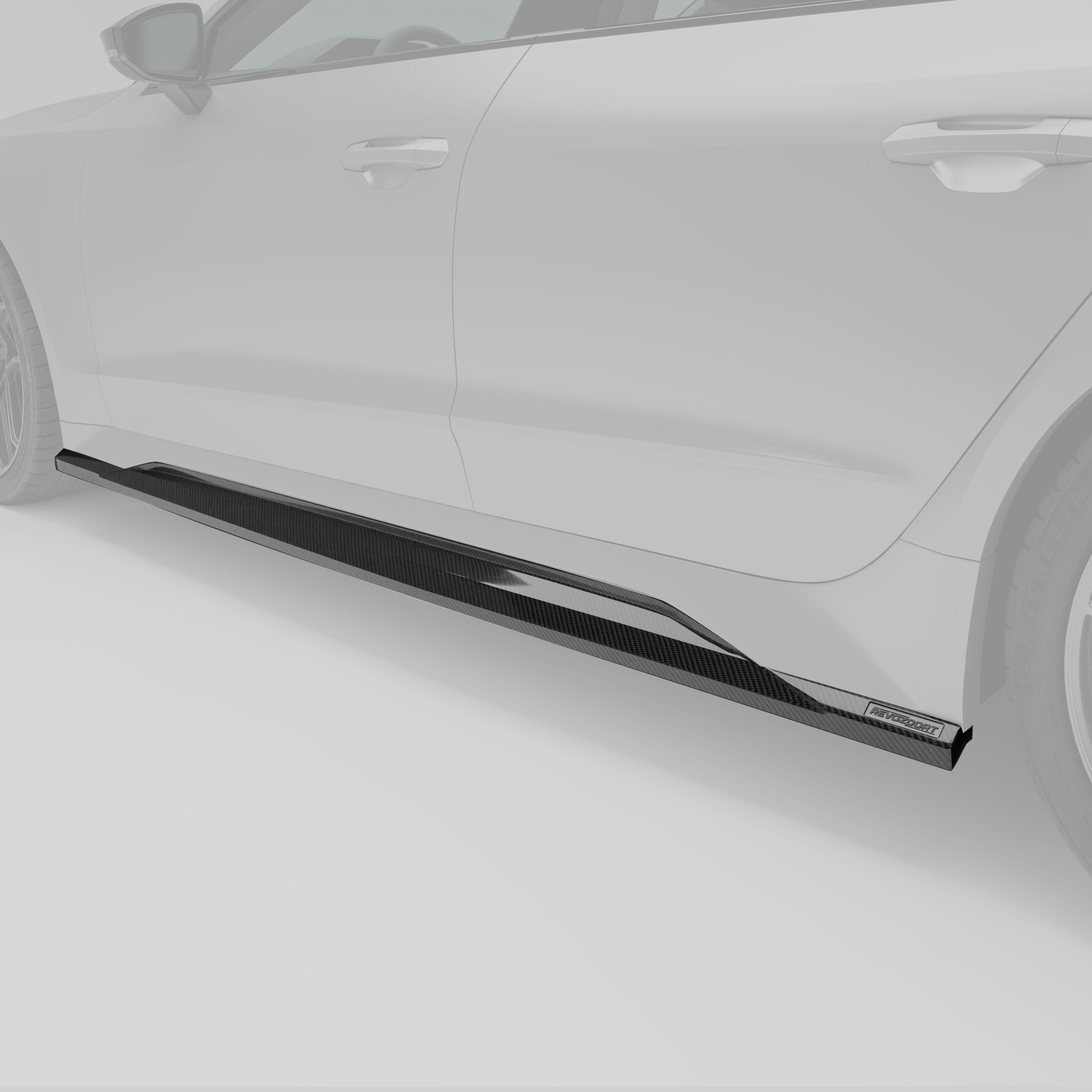 Revozport Side Skirts Audi RS7 C8 Carbon Fiber Side Skirts