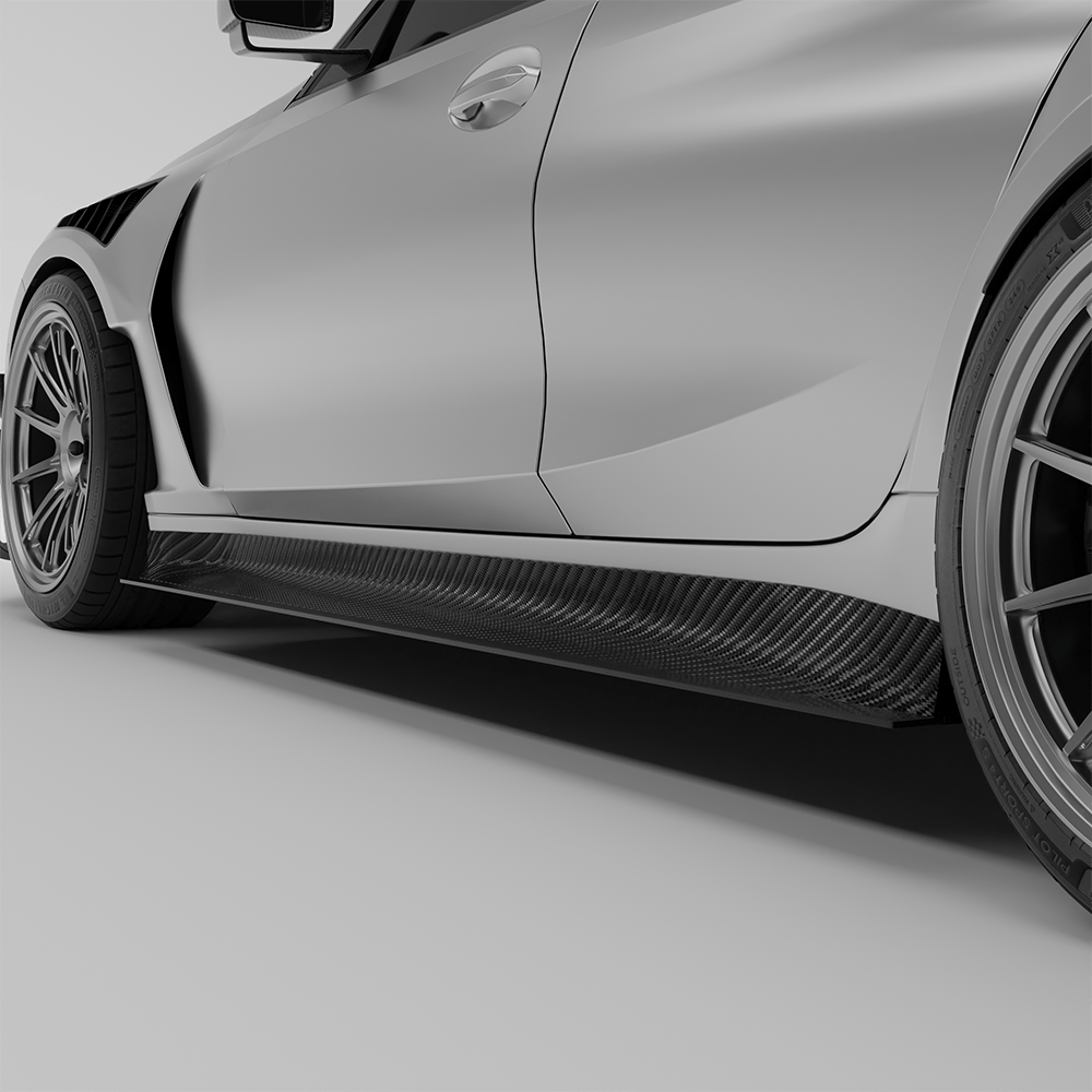 Revozport Side Skirts BMW M3 G80 Carbon Fiber Aero Side Skirts