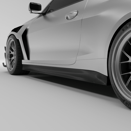 Revozport Side Skirts BMW M4 G82 Carbon Fiber Race Side Skirts