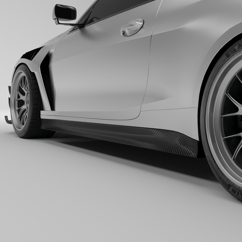 Revozport Side Skirts BMW M4 G82 Carbon Fiber Race Side Skirts